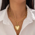 Chunky Spiked Heart Necklace