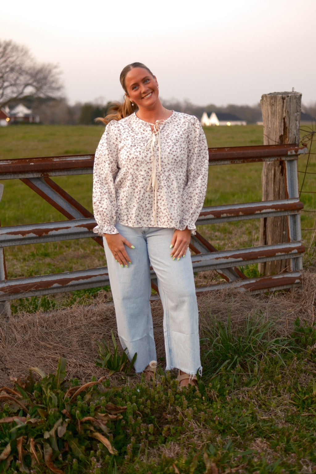 The Vintage Bloom Tie Top - SALE