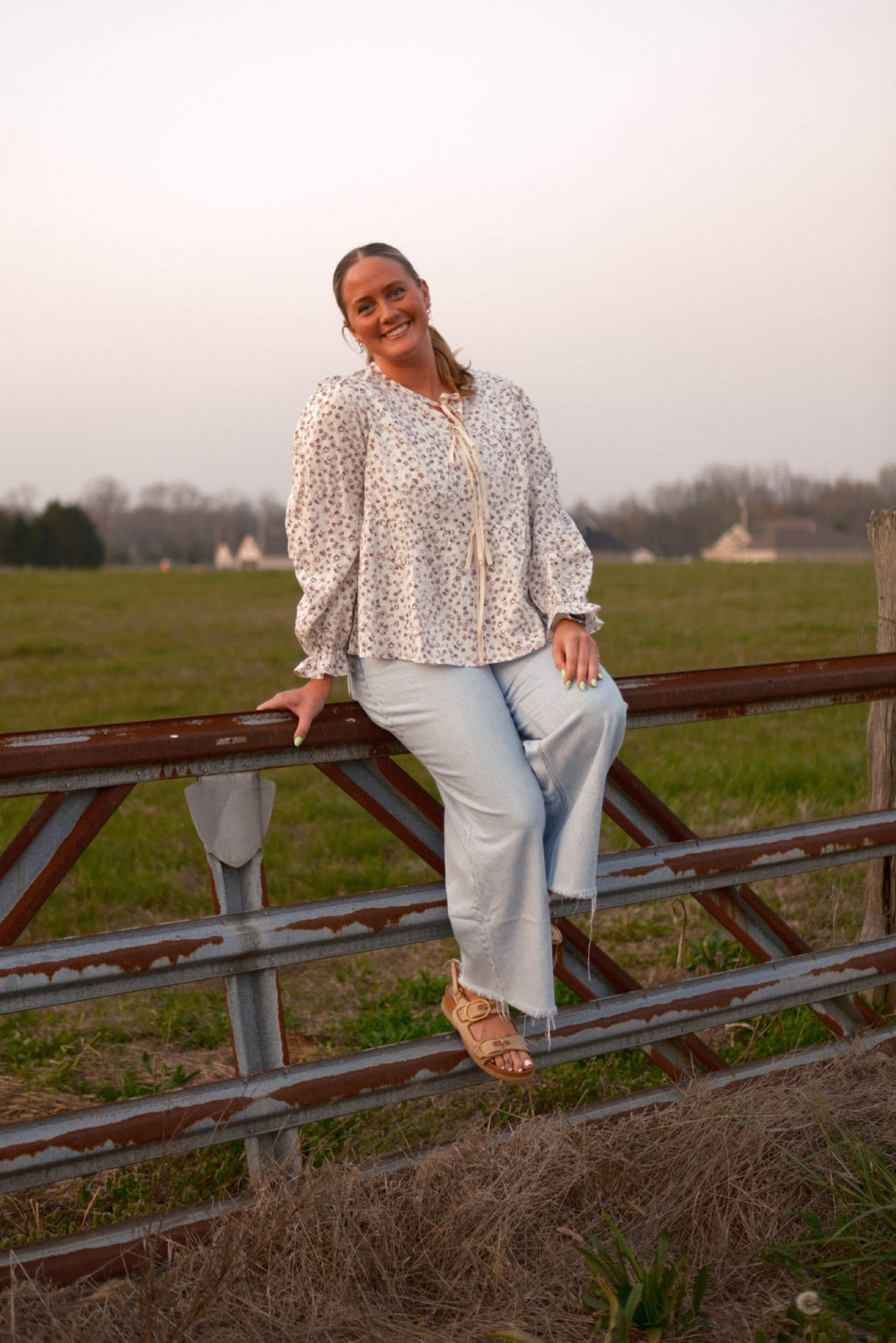 The Vintage Bloom Tie Top - SALE