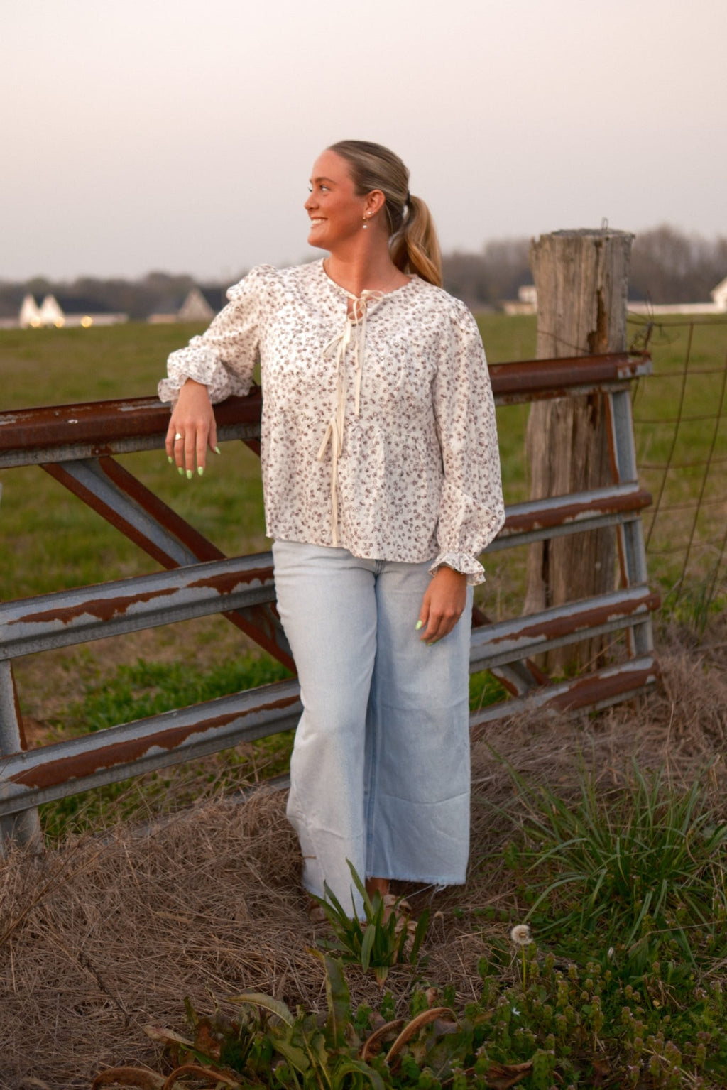 The Vintage Bloom Tie Top - SALE