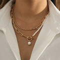 Pearl Mix Double Layered Necklace