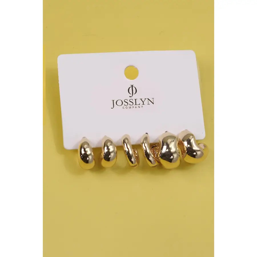 Bubbly Mini Huggie Hoop Trio Earrings