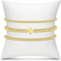Cross Multilayer Ball Chain Bracelet