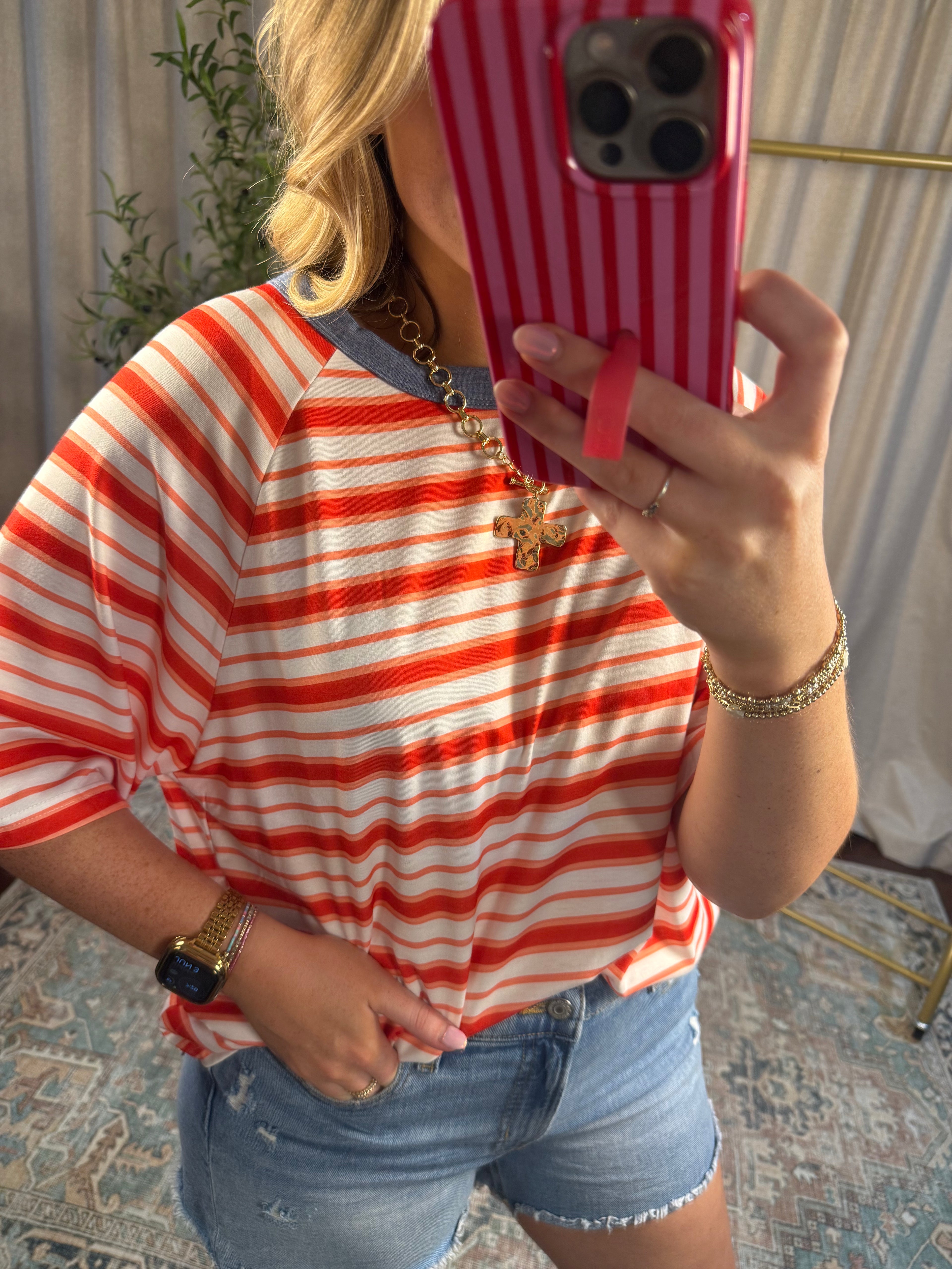 Firecracker Stripe Tee
