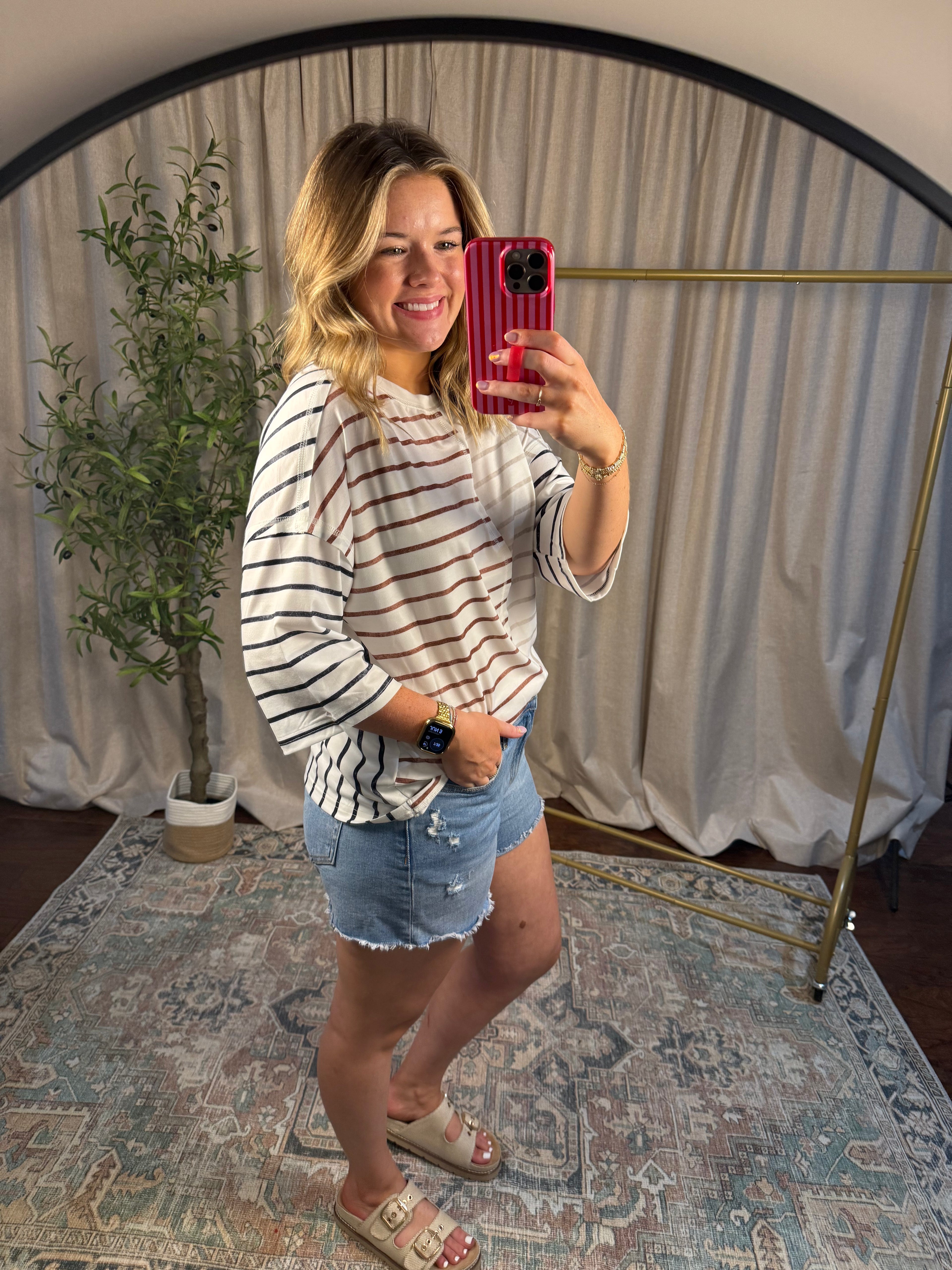 Crossroads Stripe Tee