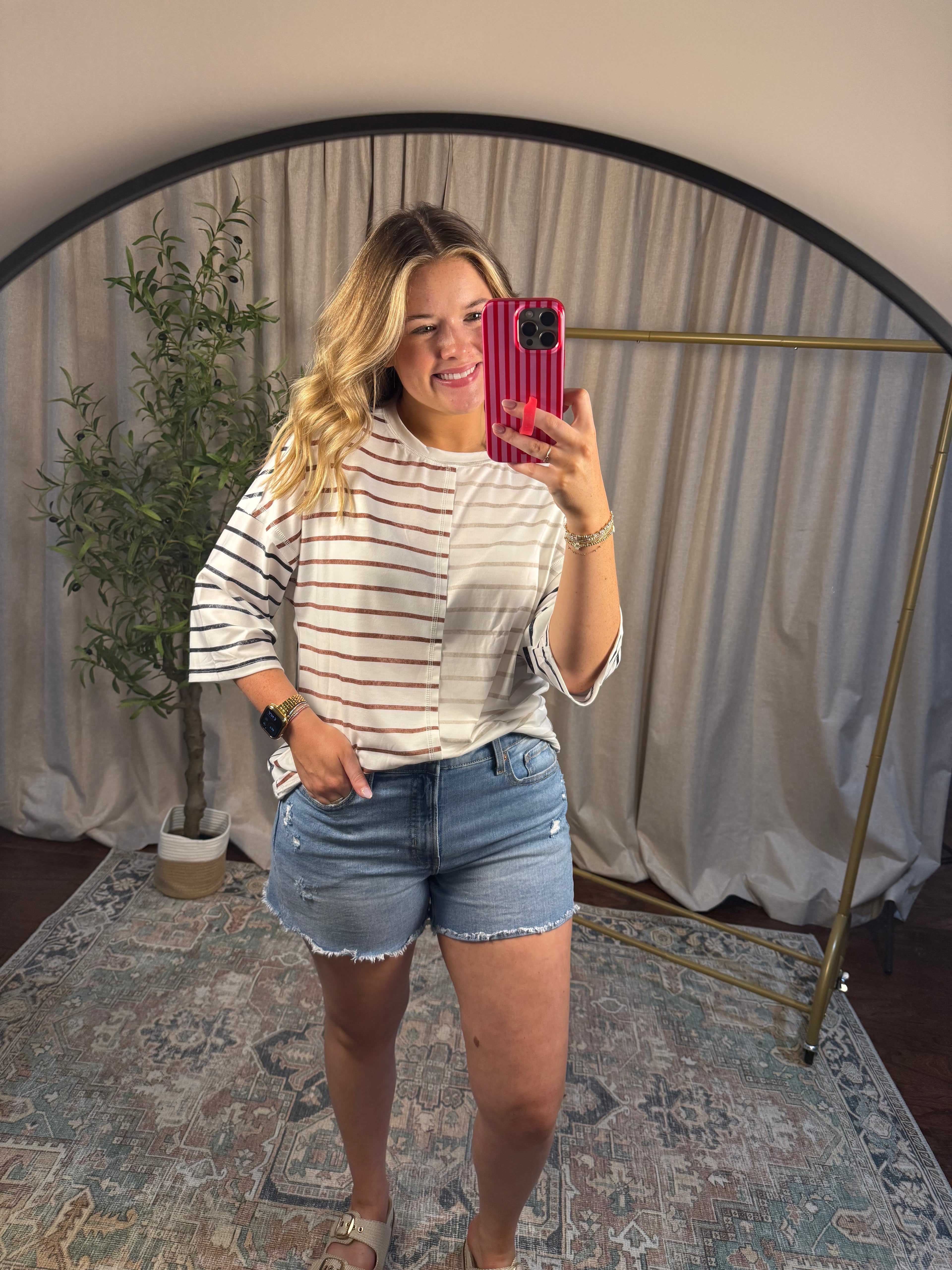 Crossroads Stripe Tee