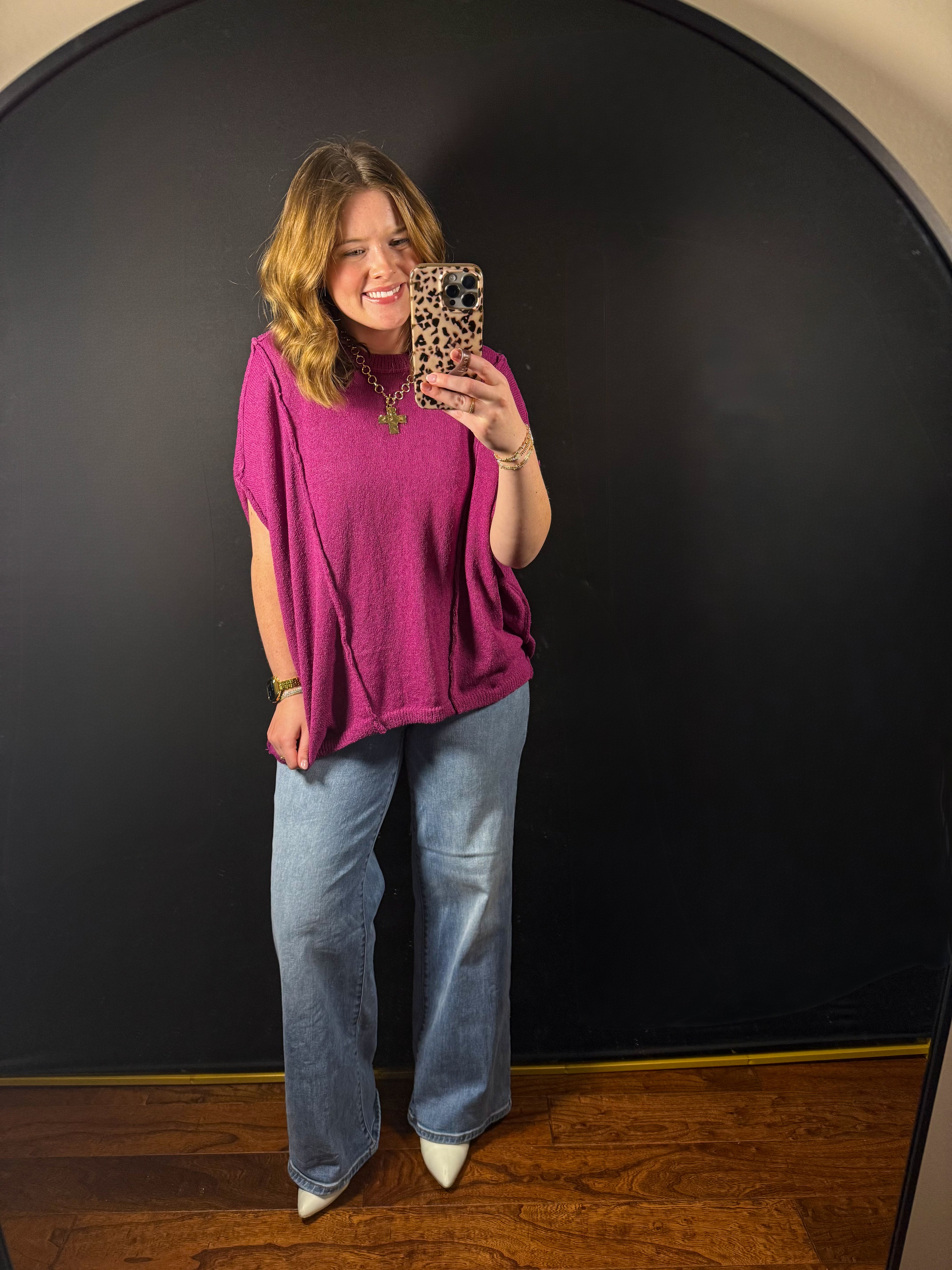 Relaxed Knit Dolman Top