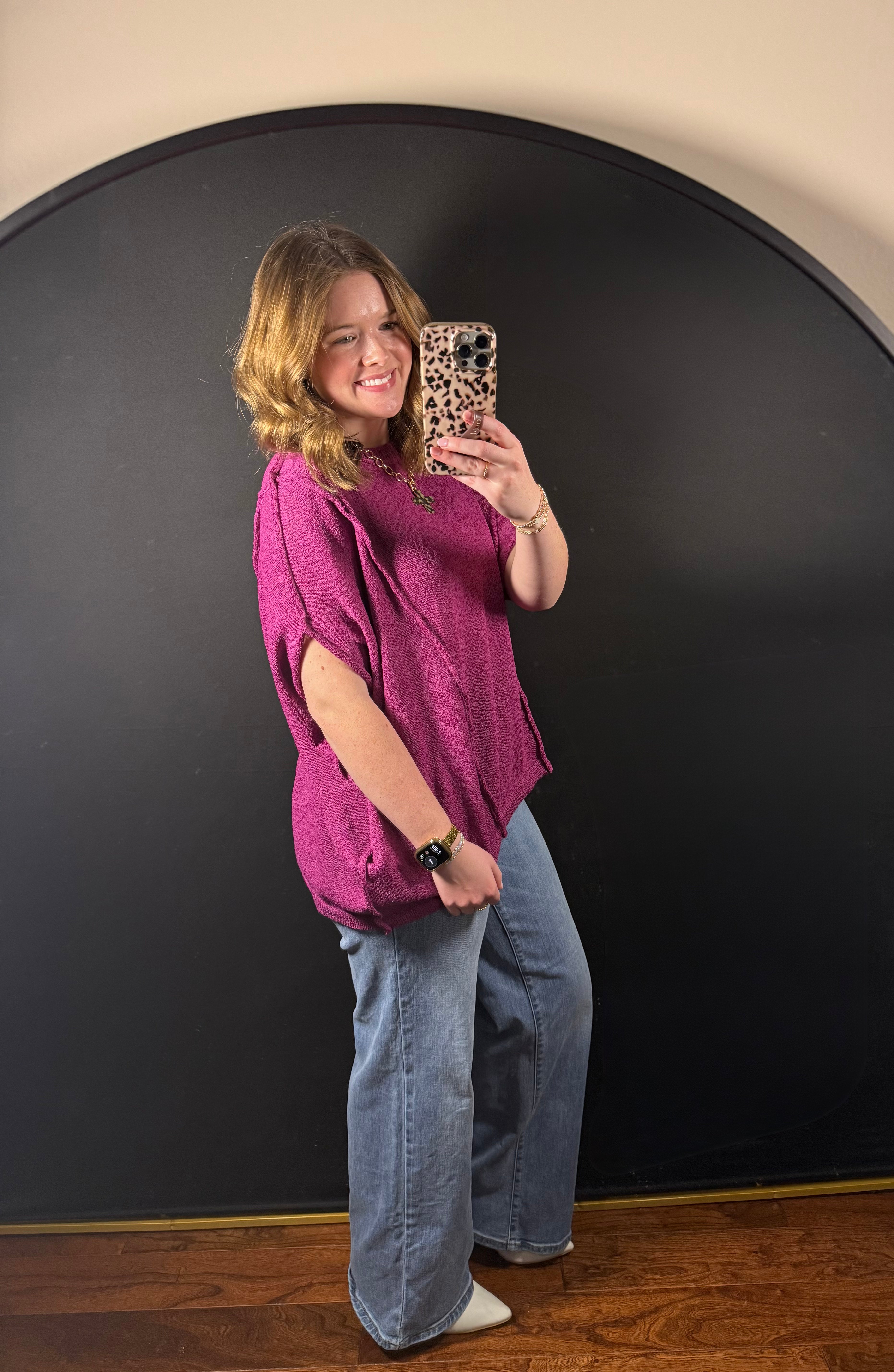 Relaxed Knit Dolman Top