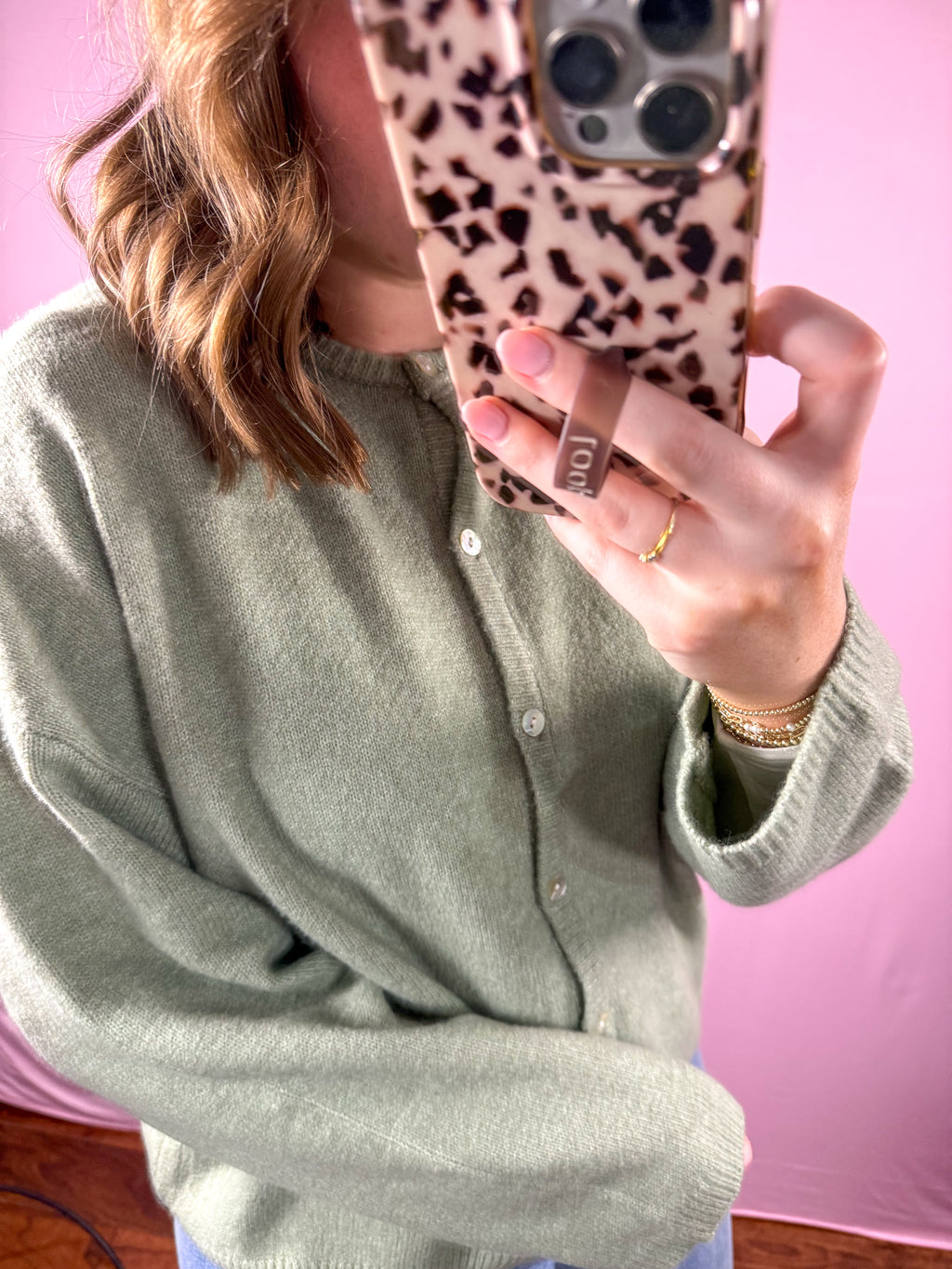 Soft Sage Button Knit Cardigan