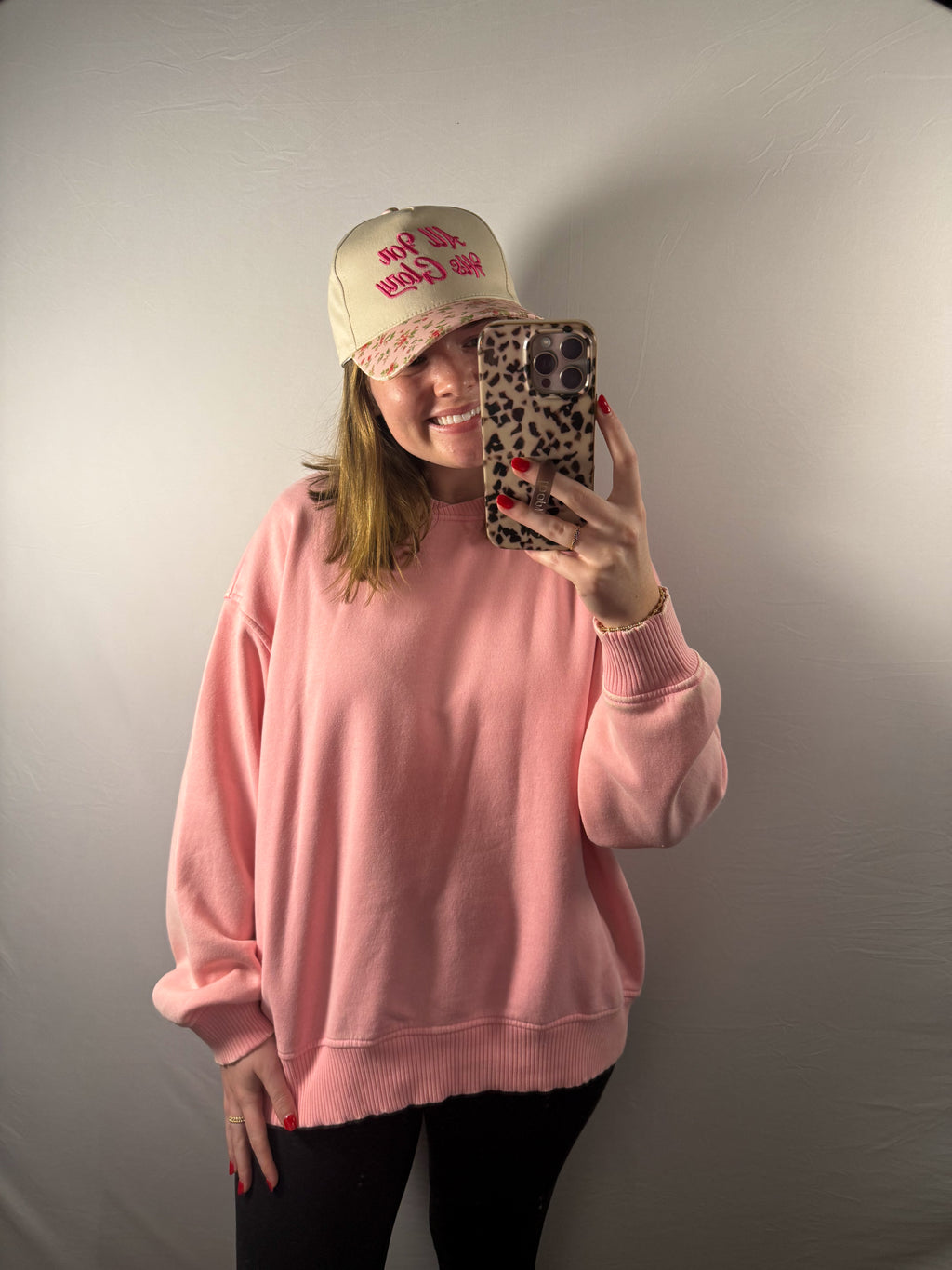 Criss Cross Neckline Oversized Sweatshirt