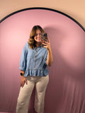 The Soft Wash Denim Top