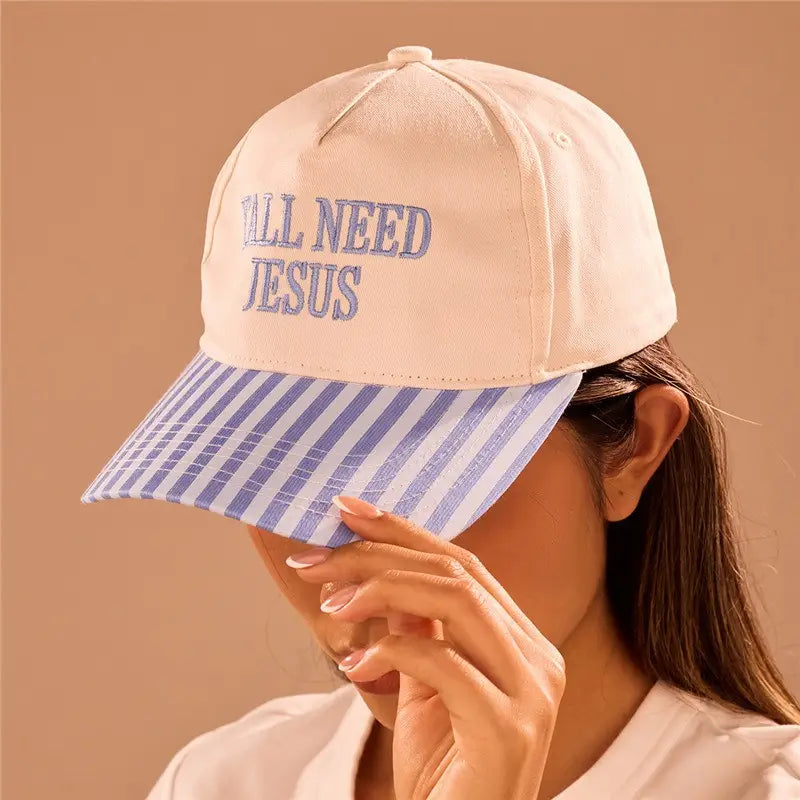 Y'all Need Jesus Stripe Trucker Hat