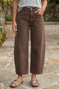 Brown Baby Barrel Denim