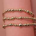 Multi Layer Gold Ball Chain Beaded Bracelet