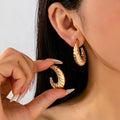 Vintage-Inspired Gold Hoop Earrings
