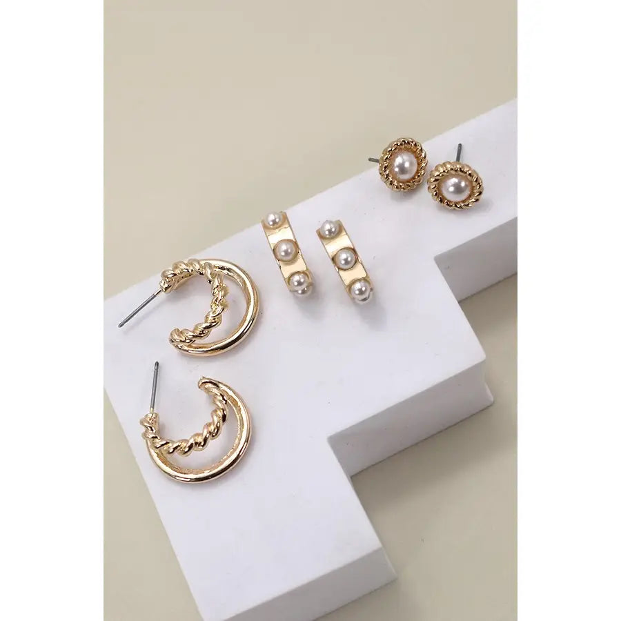 Pearls Please Earring Set